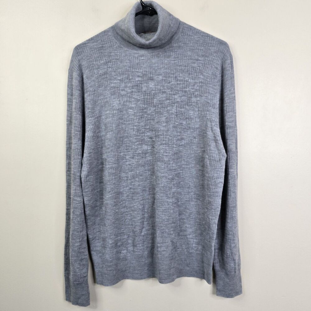 Mr Turk Long Sleeve Merino Wool Turtleneck Sweater Medium